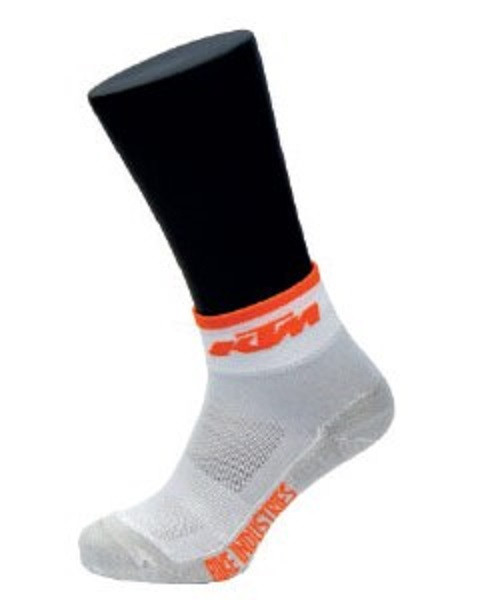 KTM Socken FL weiß/orange Gr. 36-39